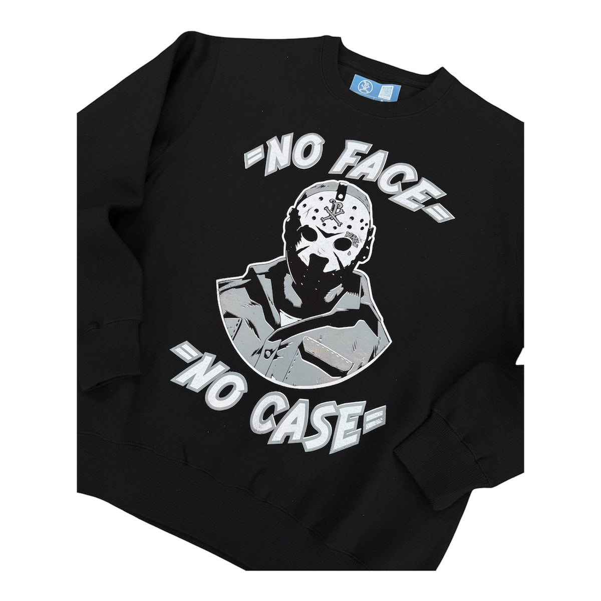 No Face-No Case Crewneck Sweater.