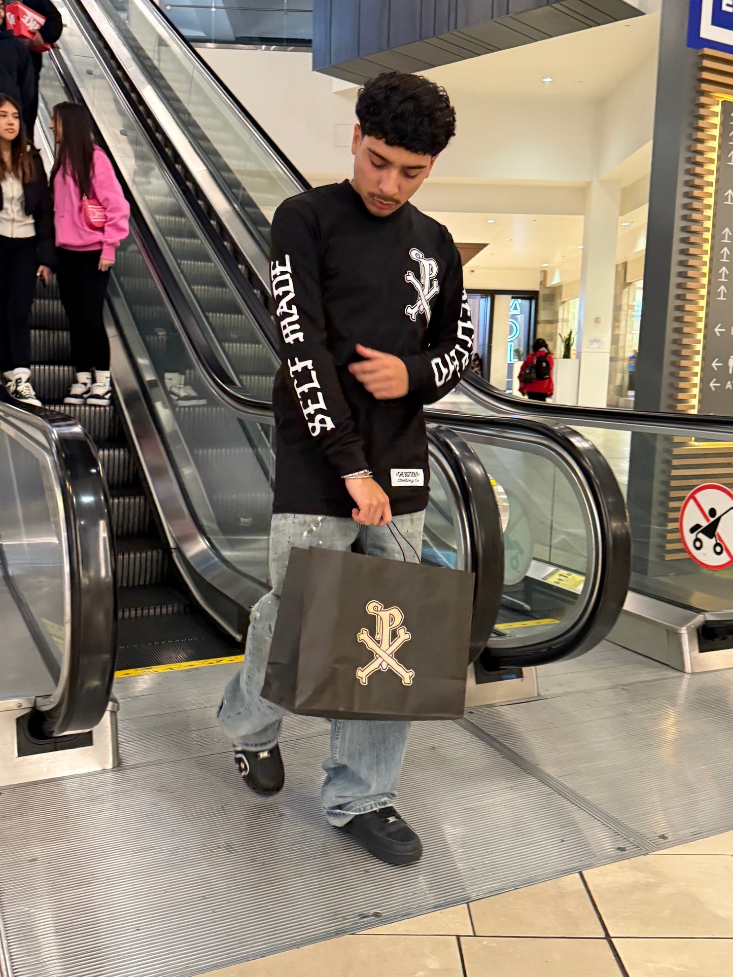 “Splattered P” long sleeves