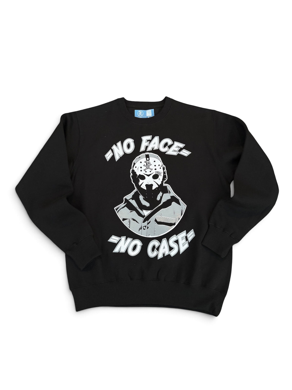 No Face-No Case Crewneck Sweater.