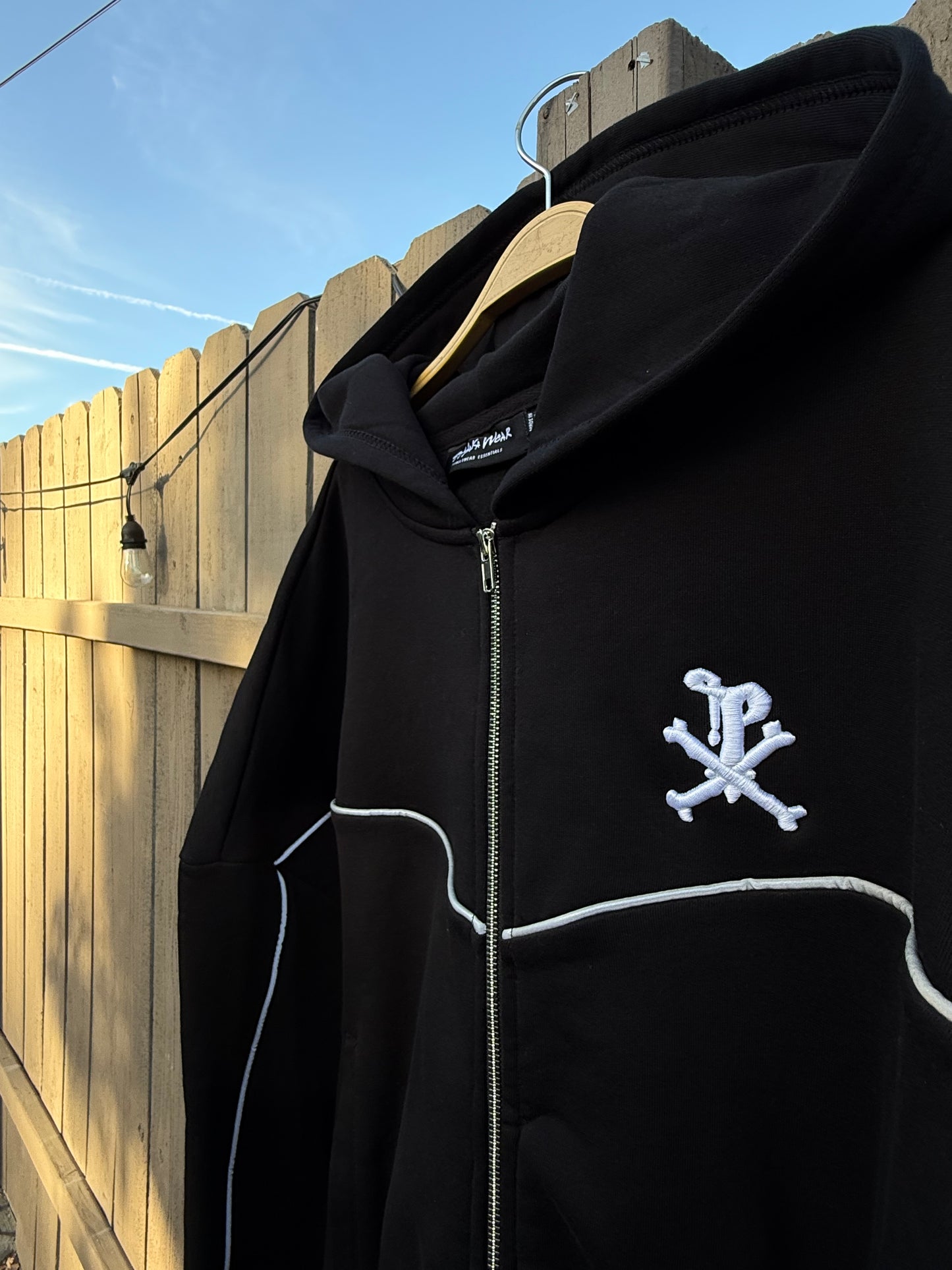 Embroidered Zip Up Hoodie