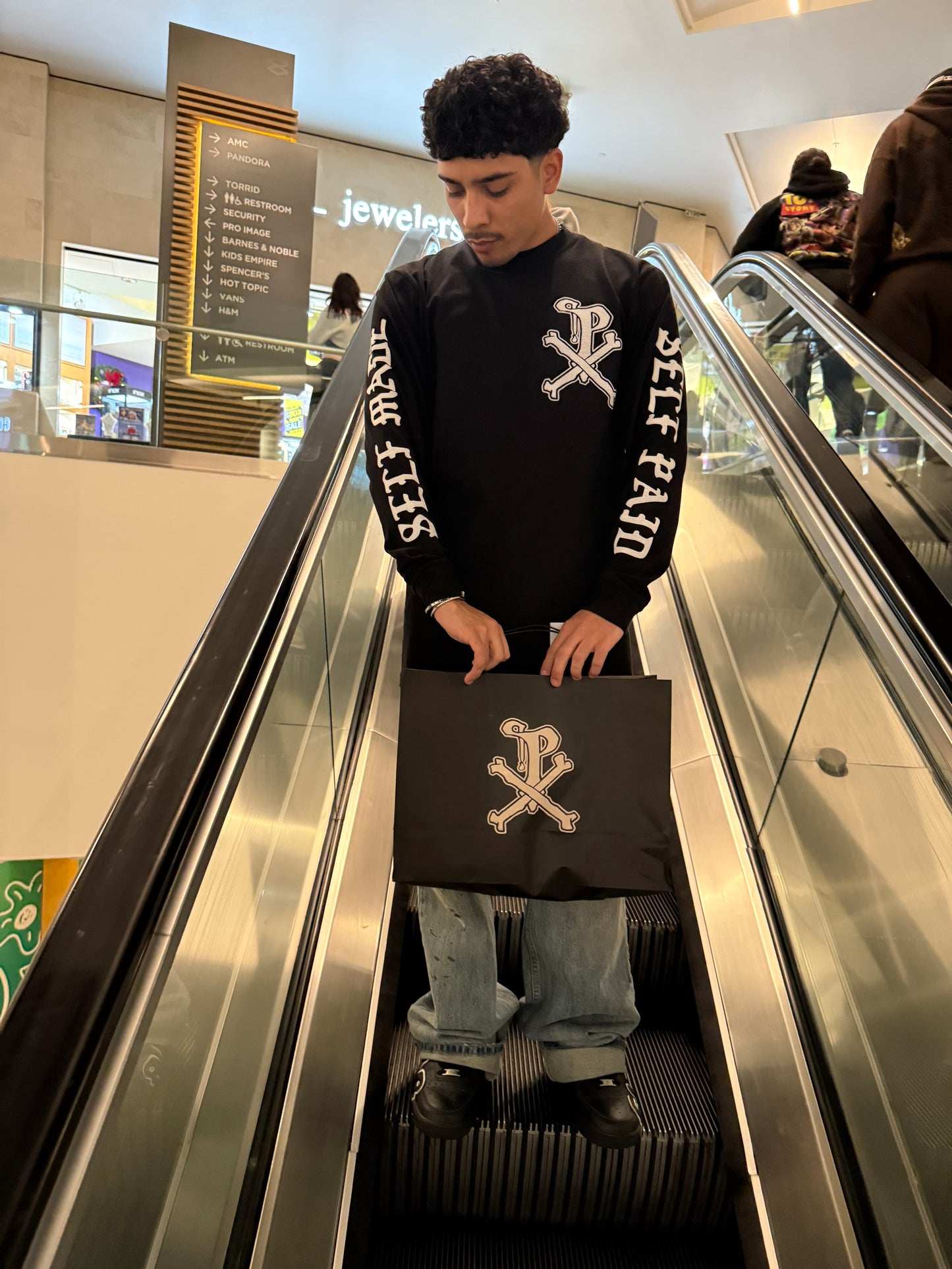 “Splattered P” long sleeves