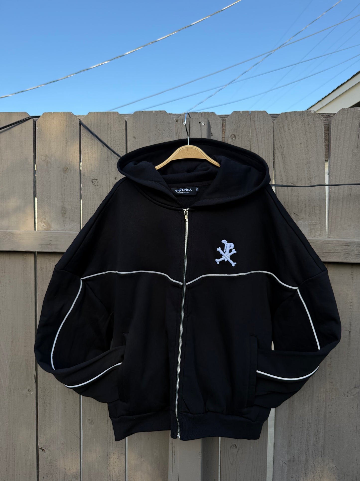 Embroidered Zip Up Hoodie