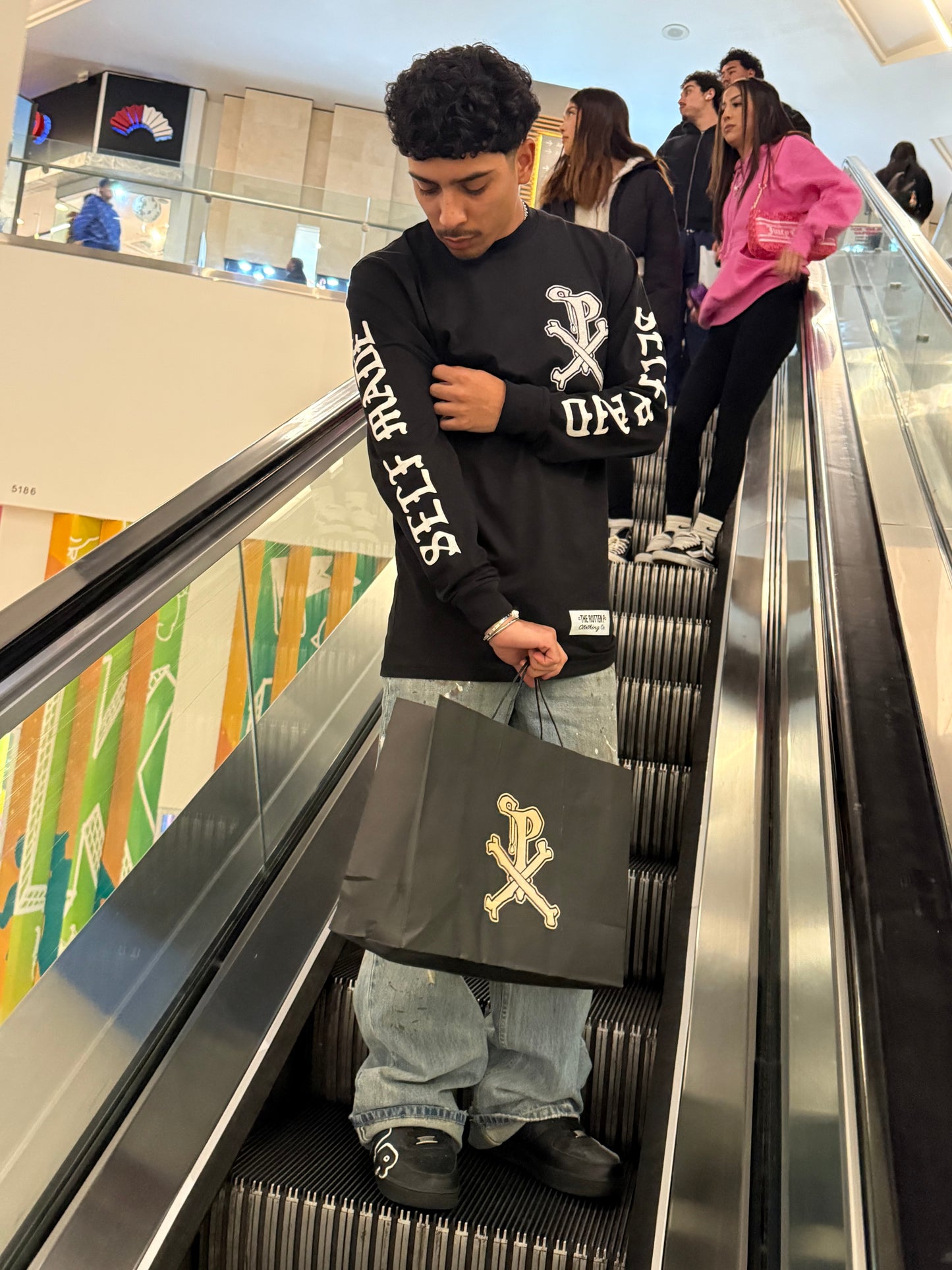 “Splattered P” long sleeves