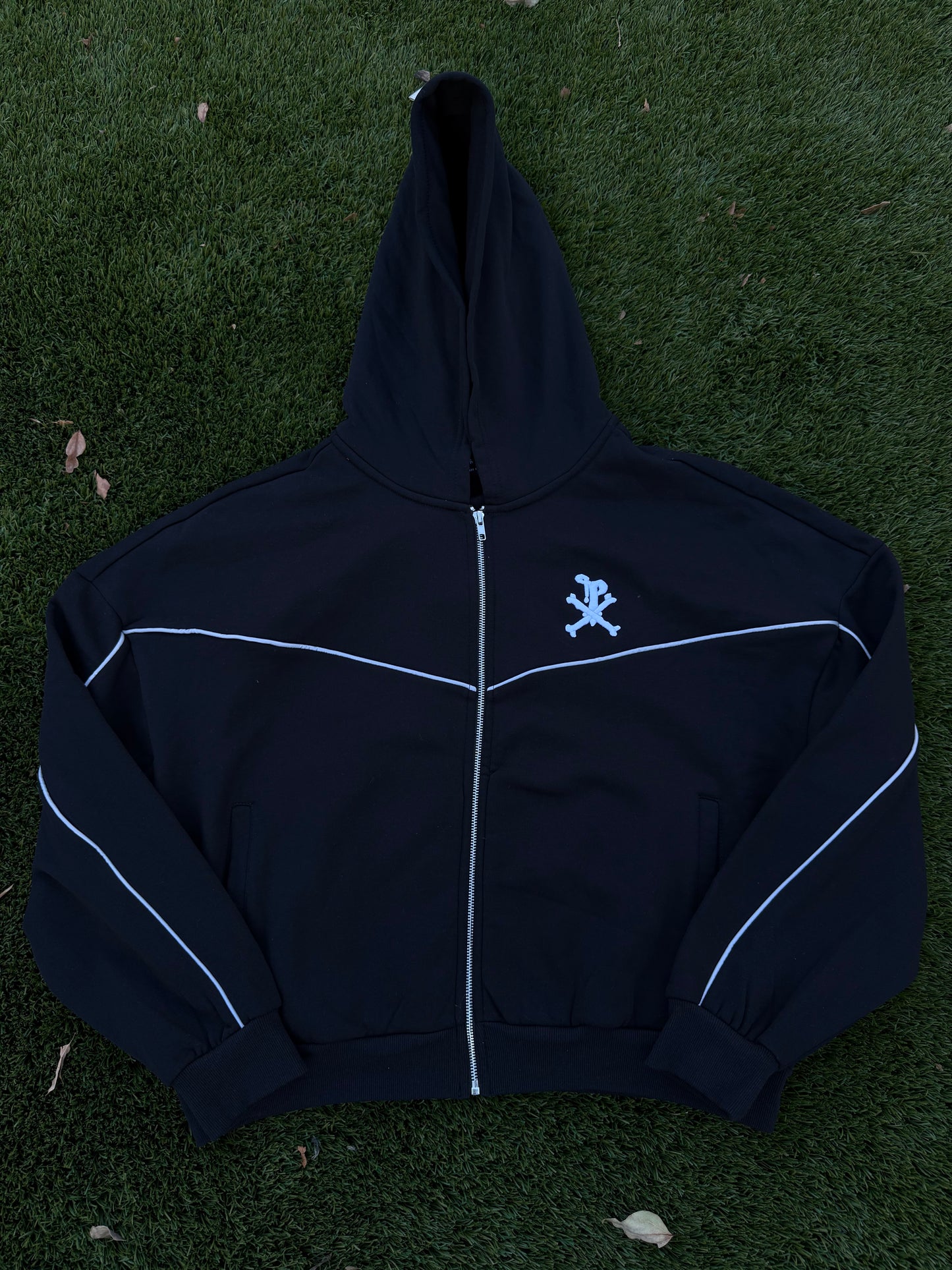 Embroidered Zip Up Hoodie