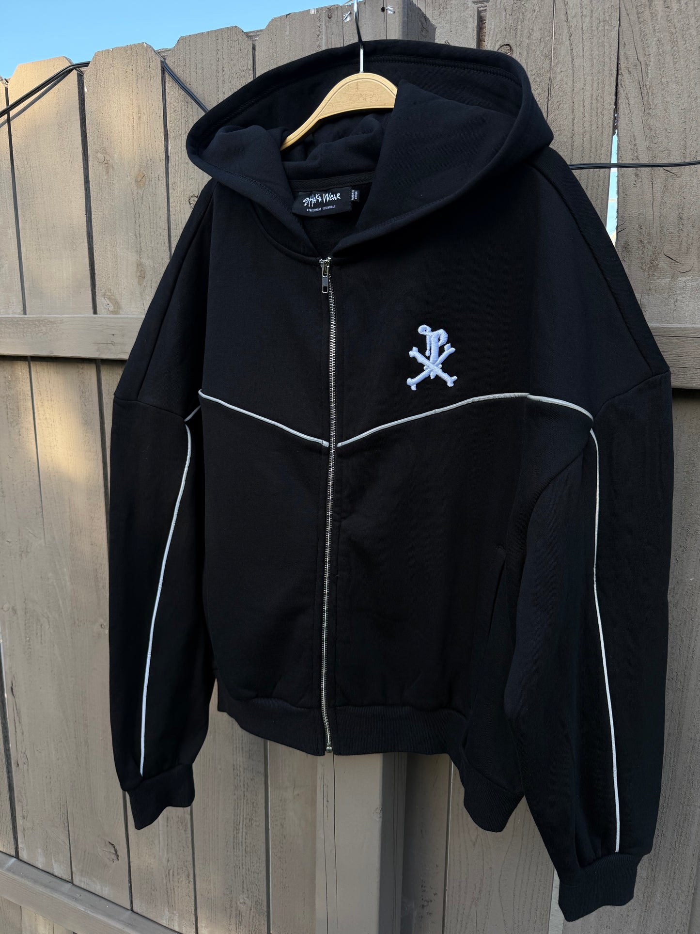 Embroidered Zip Up Hoodie