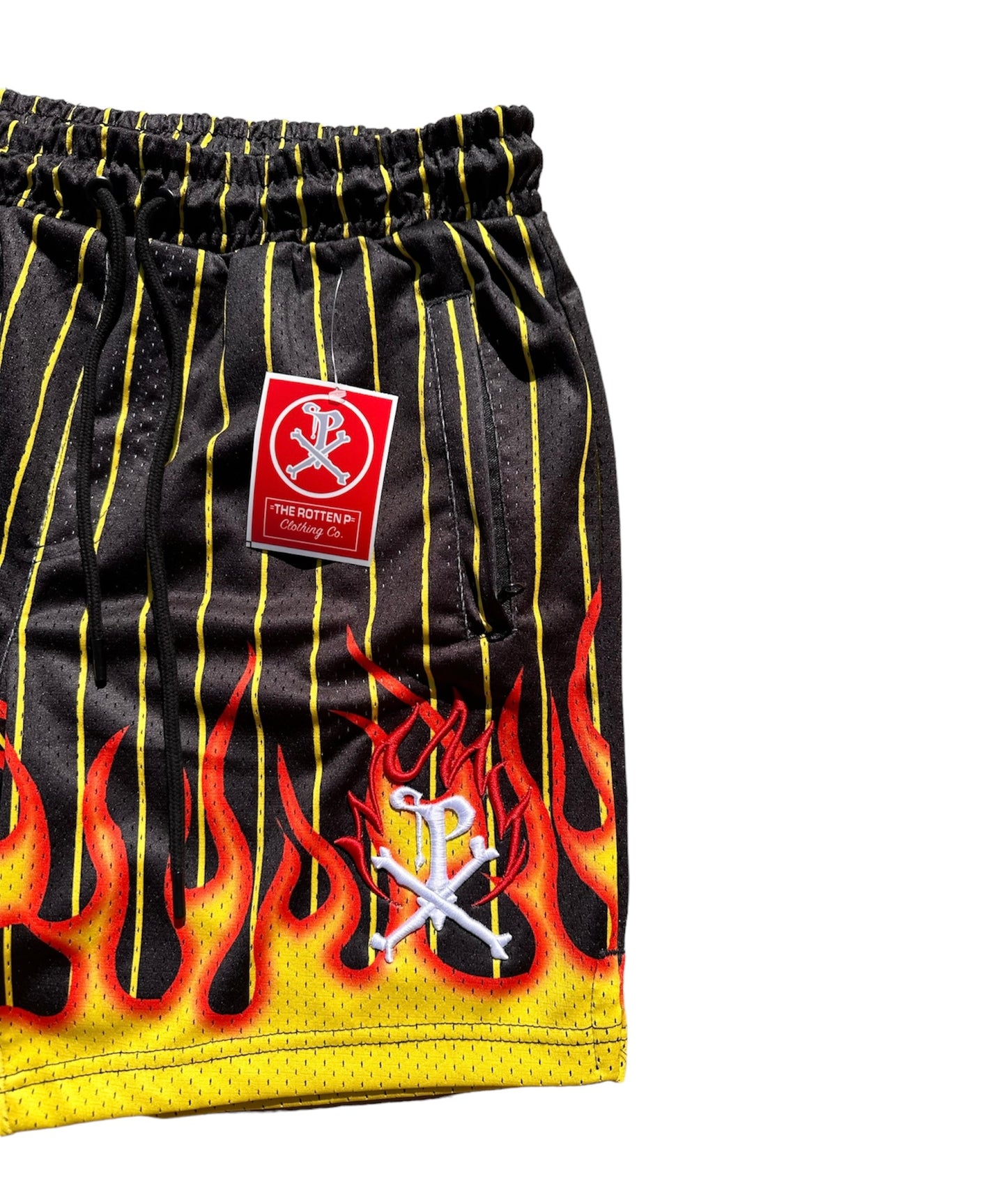 “City On Fire” Mesh Shorts