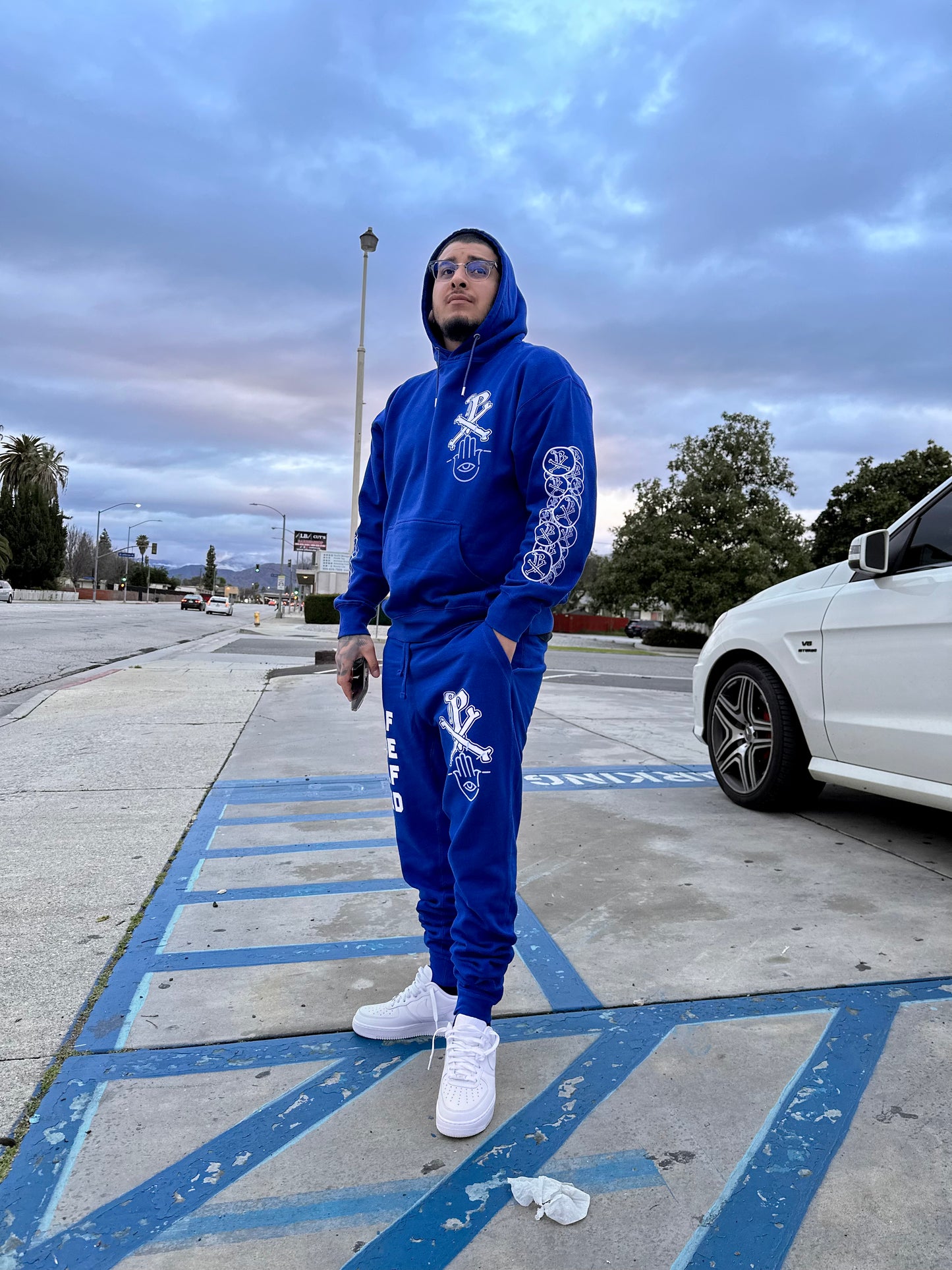 Hamsa Royal Blue jogger Sweatpants