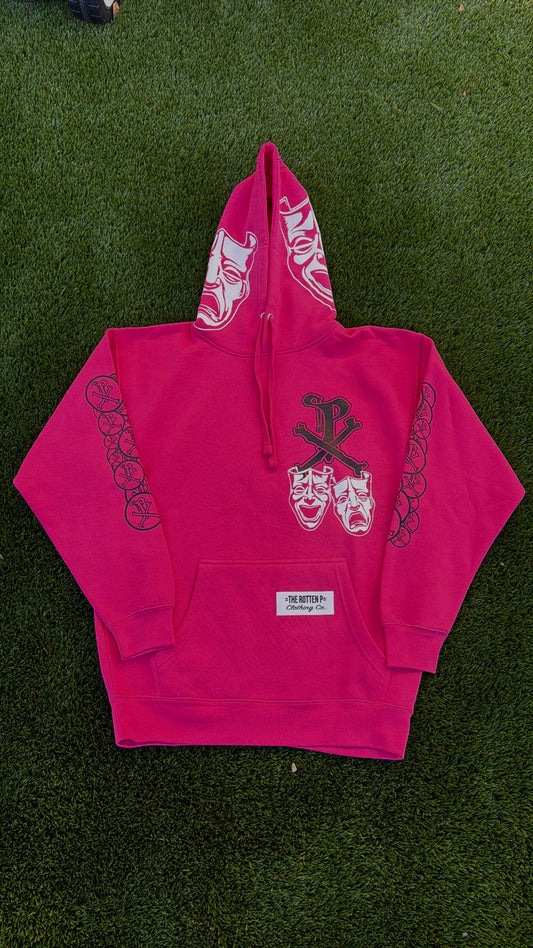 Exclusive.Hot Pink “Smile Now-Rott Later” Hoodies