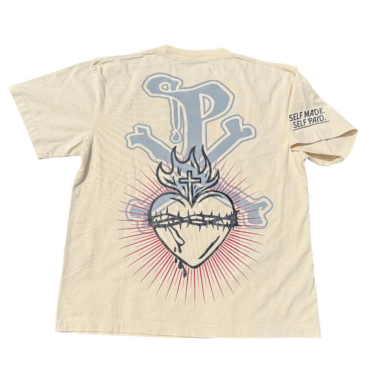 Cream Sacred Heart T-Shirt