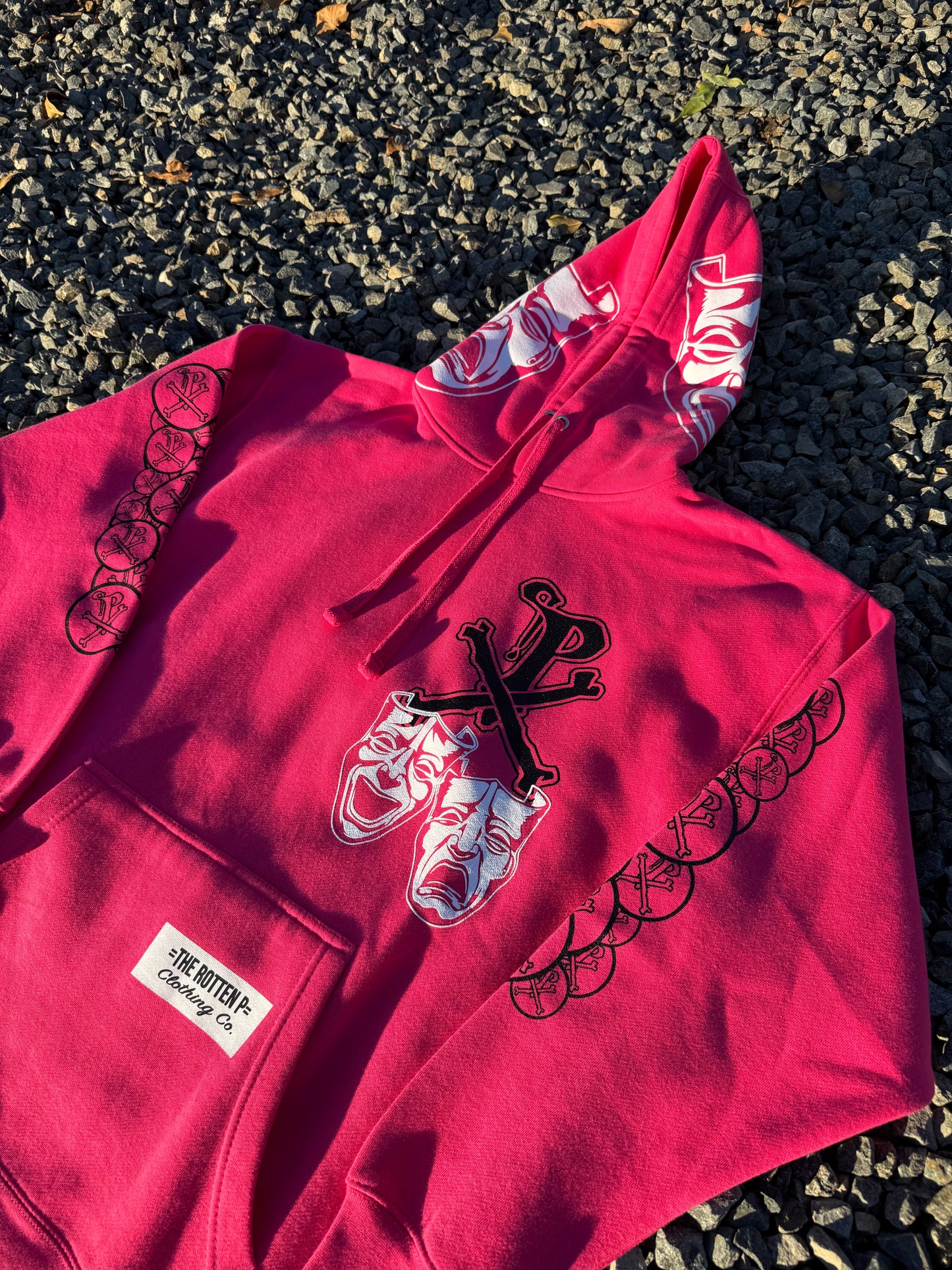Exclusive.Hot Pink “Smile Now-Rott Later” Hoodies